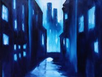 miasto w niebieskim nastroju